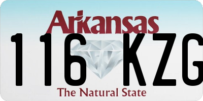 AR license plate 116KZG