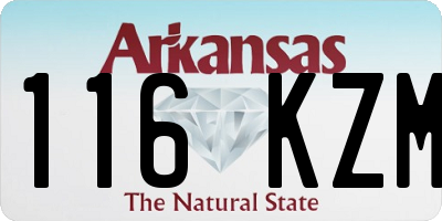 AR license plate 116KZM