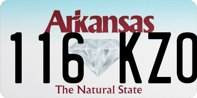 AR license plate 116KZO