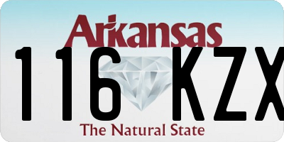 AR license plate 116KZX