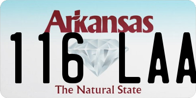 AR license plate 116LAA