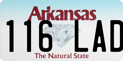 AR license plate 116LAD