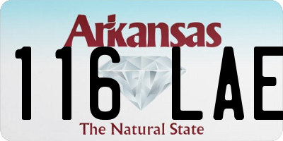 AR license plate 116LAE