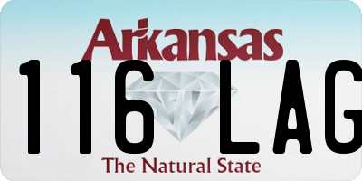 AR license plate 116LAG