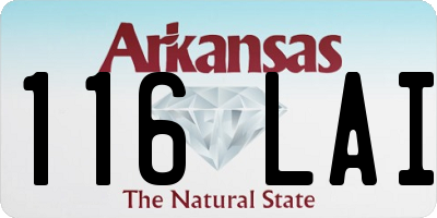 AR license plate 116LAI