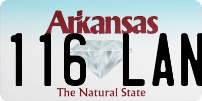 AR license plate 116LAN
