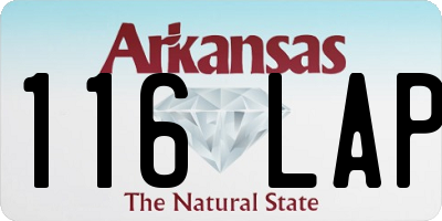 AR license plate 116LAP