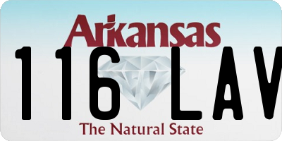 AR license plate 116LAV