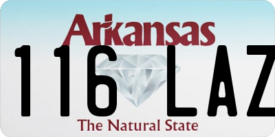 AR license plate 116LAZ