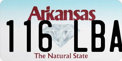 AR license plate 116LBA