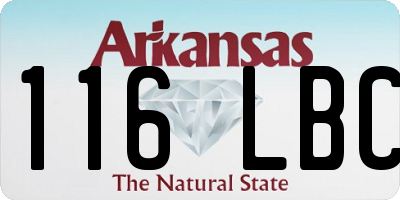 AR license plate 116LBC