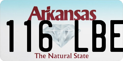 AR license plate 116LBE