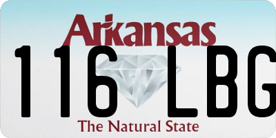 AR license plate 116LBG