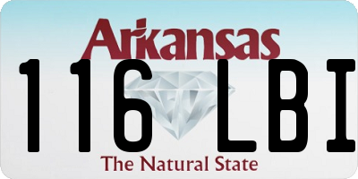 AR license plate 116LBI