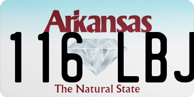 AR license plate 116LBJ