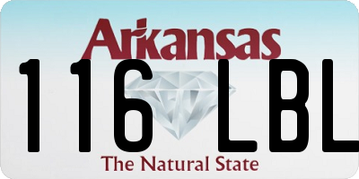 AR license plate 116LBL