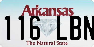 AR license plate 116LBN