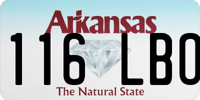 AR license plate 116LBO