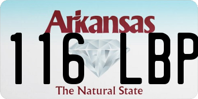AR license plate 116LBP