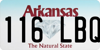 AR license plate 116LBQ