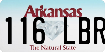 AR license plate 116LBR