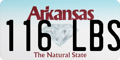 AR license plate 116LBS