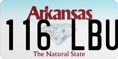 AR license plate 116LBU