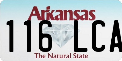 AR license plate 116LCA
