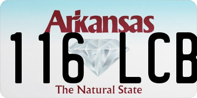 AR license plate 116LCB