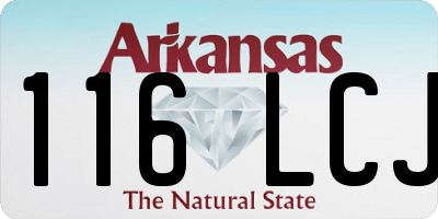 AR license plate 116LCJ