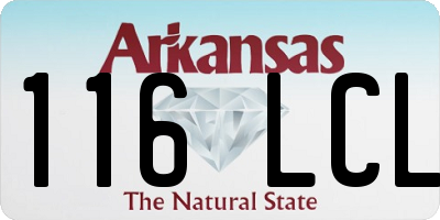 AR license plate 116LCL