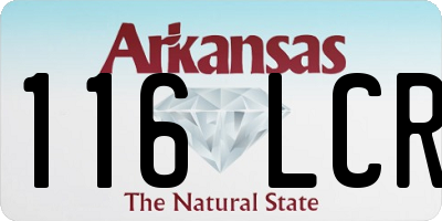 AR license plate 116LCR