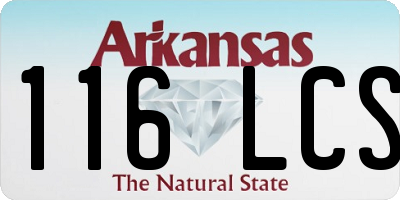 AR license plate 116LCS