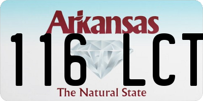 AR license plate 116LCT