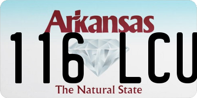 AR license plate 116LCU