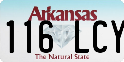 AR license plate 116LCY