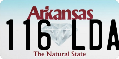 AR license plate 116LDA