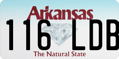 AR license plate 116LDB