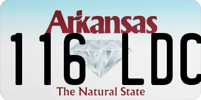 AR license plate 116LDC
