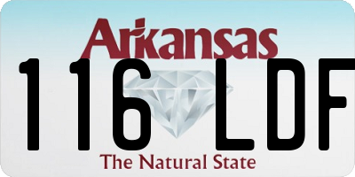 AR license plate 116LDF