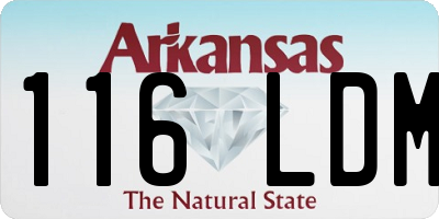 AR license plate 116LDM