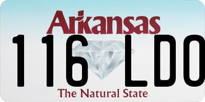 AR license plate 116LDO