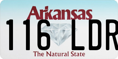 AR license plate 116LDR