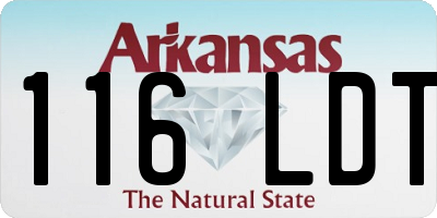 AR license plate 116LDT