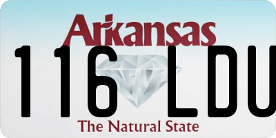 AR license plate 116LDU