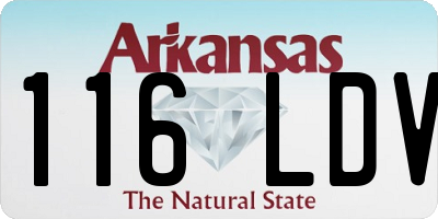 AR license plate 116LDV