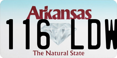 AR license plate 116LDW
