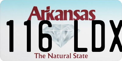 AR license plate 116LDX