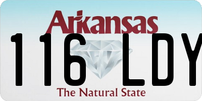 AR license plate 116LDY