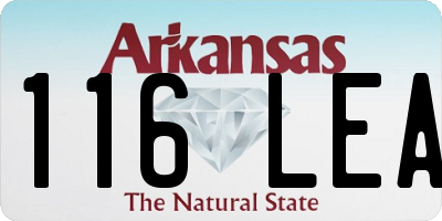 AR license plate 116LEA